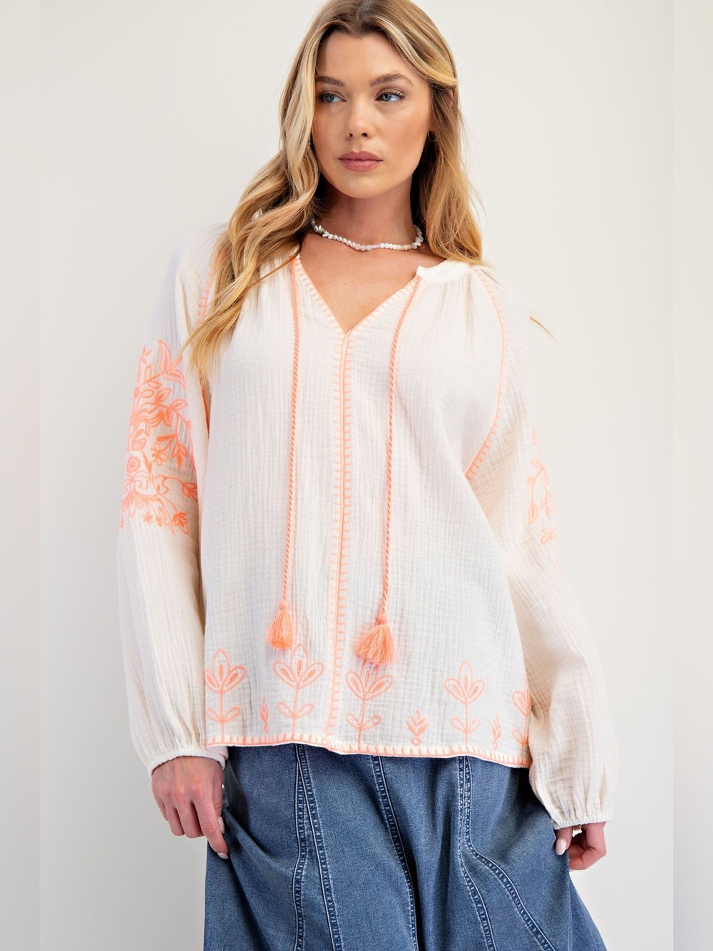 Easel Lightweight Boho Top